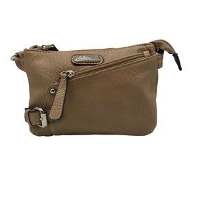 Rosetti Beige Faux Leather Crossbody Bag